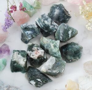 zielony agat mszysty magia kamieni