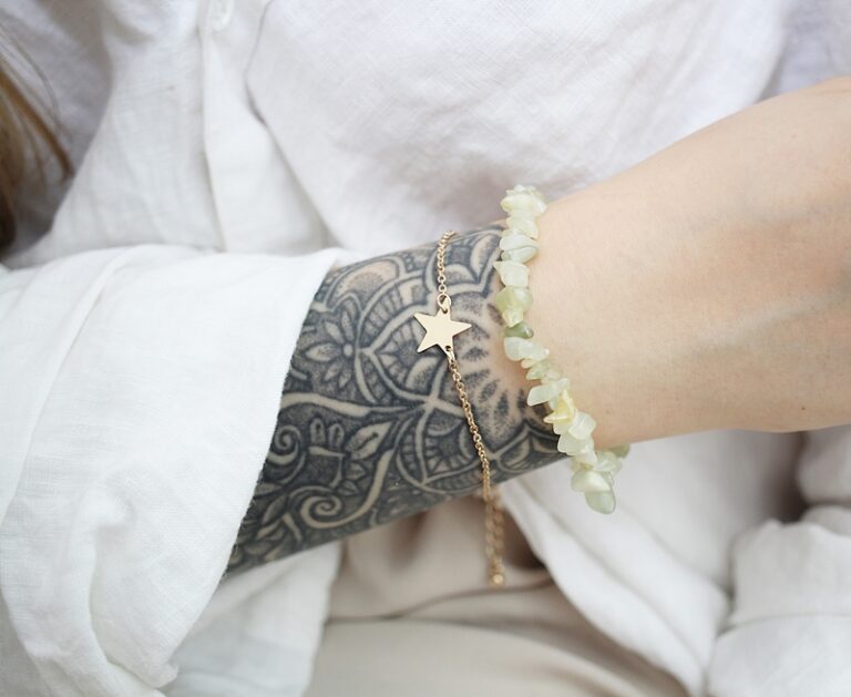 jadeit bransoletka na gumce, sklep z biżuterią jadeitową Artsento