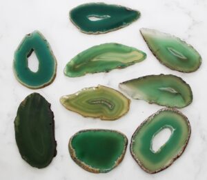 plaster agatowy w kolorze szmaragdowym