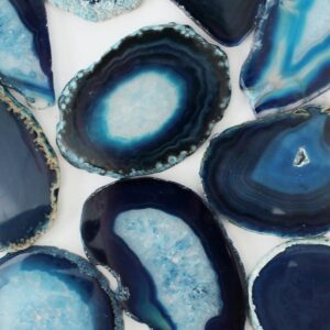 plastry agatowe - niebieskie agaty