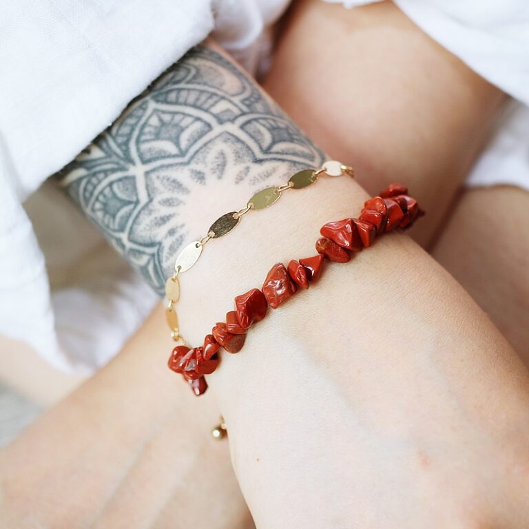 czerwony jaspis bransoletka sklep, biżuteria z czerwonym jaspisem Artsento