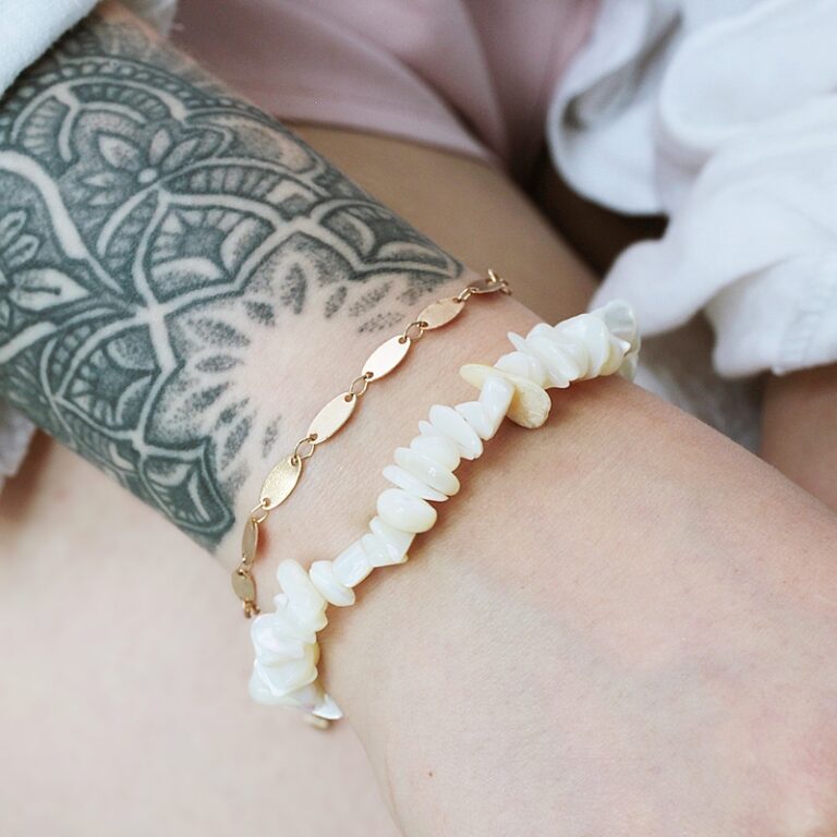 sklep masa perłowa bransoletka na gumce Artsento