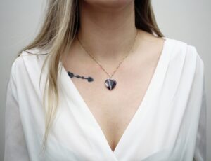 Ametyst wisiorek serce sklep