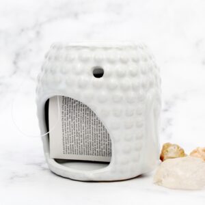 Kominek zapachowy głowa buddy biały tył