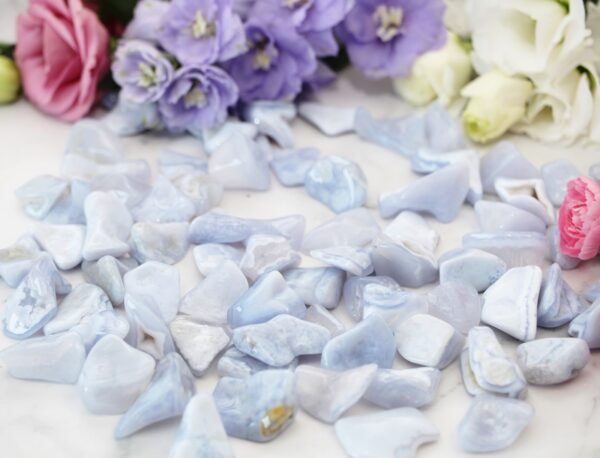 agat blue lace koronkowy naturalny kamień polerowana bryłka