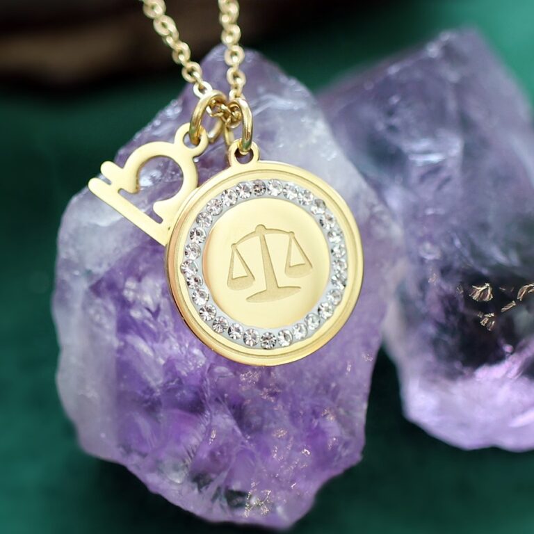 Naszyjnik WAGA celebrytka stal chirurgiczna kolor złoty