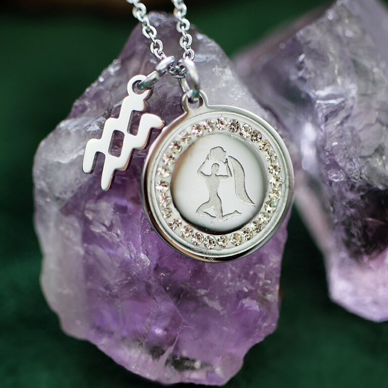naszyjnik wodnik znak zodiaku celebrytka stal chirurgiczna