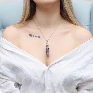 ametyst zawieszka szpic wąż Artsento