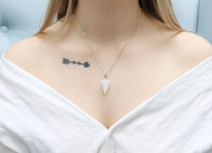 kryształ górski zawieszka stożek wahadełko Artsento