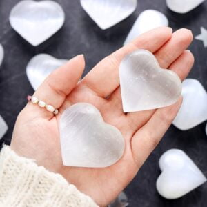 selenit serce kamienie naturalne online