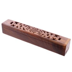 Drewniane pudełko na kadzidełka - rzeźbione
