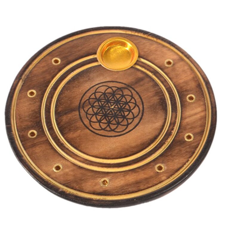 Okrągła podstawka pod kadzidełko mandala 10cm
