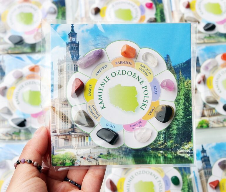 Kamienie ozdobne POLSKI - zestaw 9 kryształów