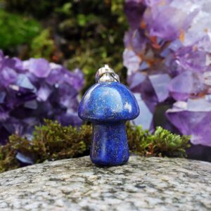 Lapis lazuli zawieszka wisiorek kryształowy grzybek