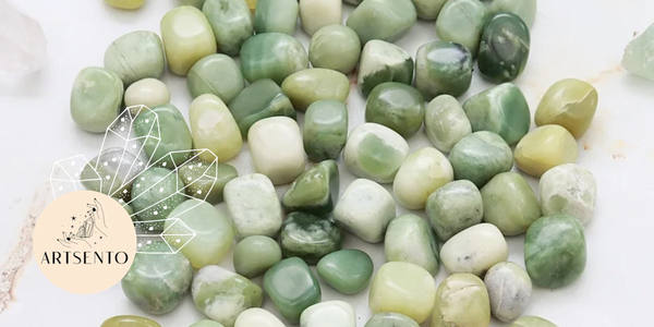 kamień jadeit zielony naturalne kamienie