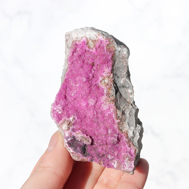 Kalcyt kobaltowy z malachitem