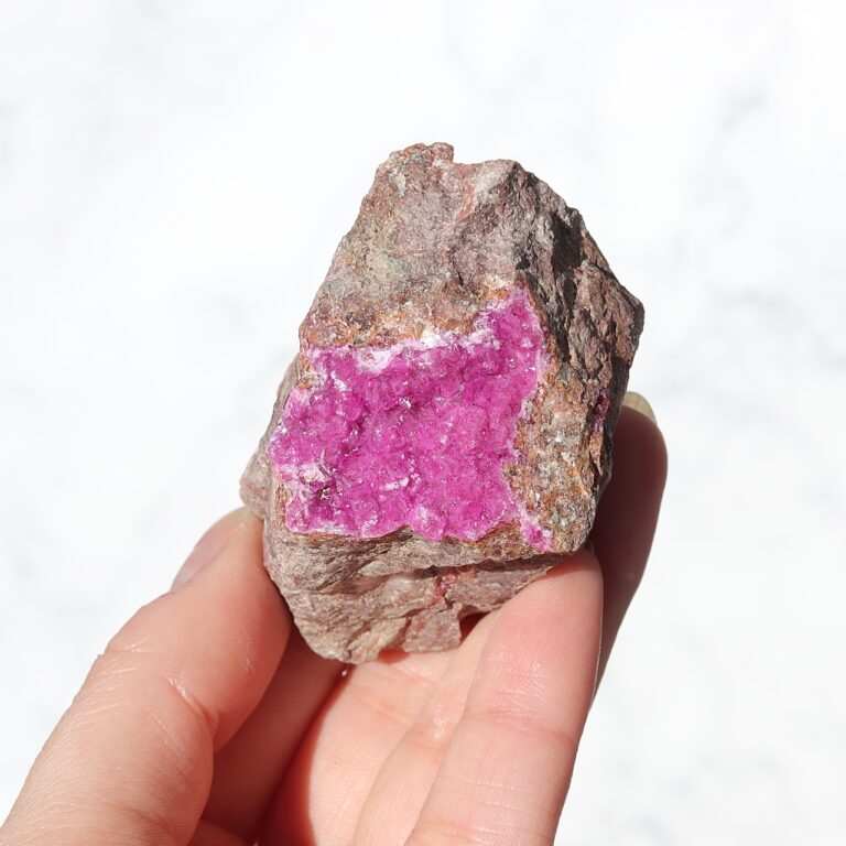 Kalcyt kobaltowy z malachitem