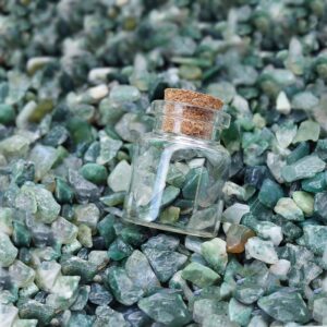 Agat mszysty słoiczek buteleczka z kamieniami 3cm