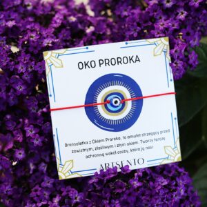Bransoletka Oko Proroka na czerwonej nitce