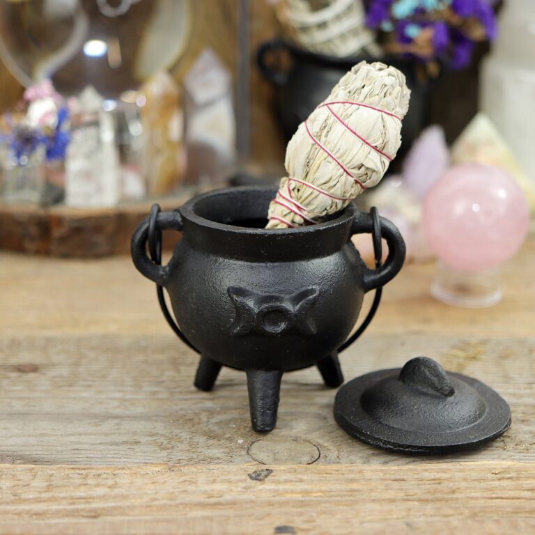 Żeliwny Kociołek z Potrójnym Księżycem 6x10 cm artsento