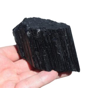 Turmalin czarny surowy 8.8cm 382g Brazylia - Kamień Ochrony i Uziemienia