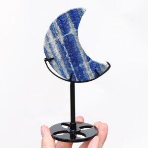 Księżyc na stojaku lapis lazuli kamień szczerości i komunikacji, 16cm